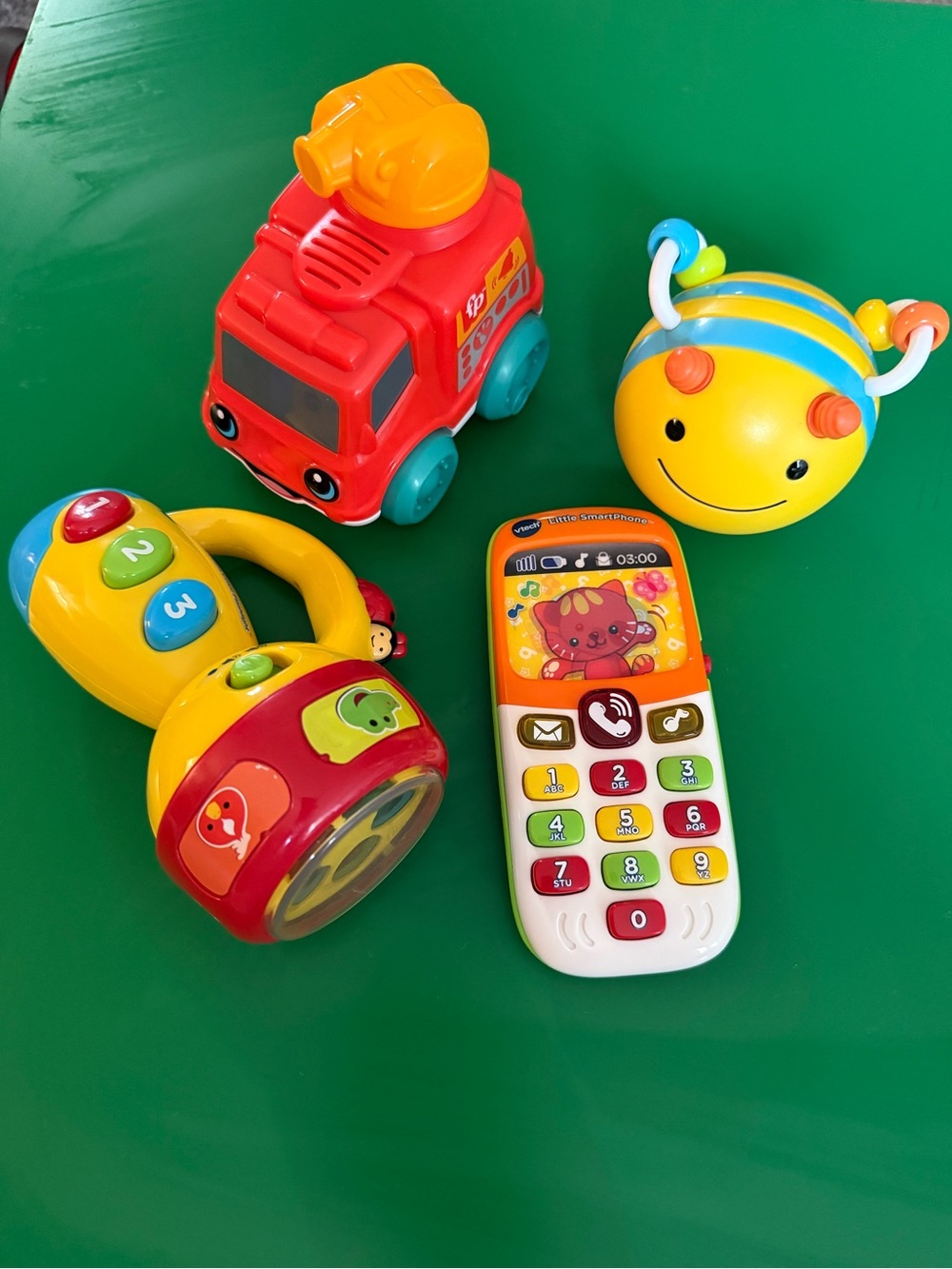Kids Toy phone, flash light, 2 rattlers
